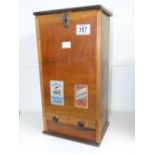 VINTAGE BAR TOP CIGARETTE VENDING MACHINE AT PRESENT STOCKED WITH CHOCOLATE CIGARETTES 39 CMS HIGH
