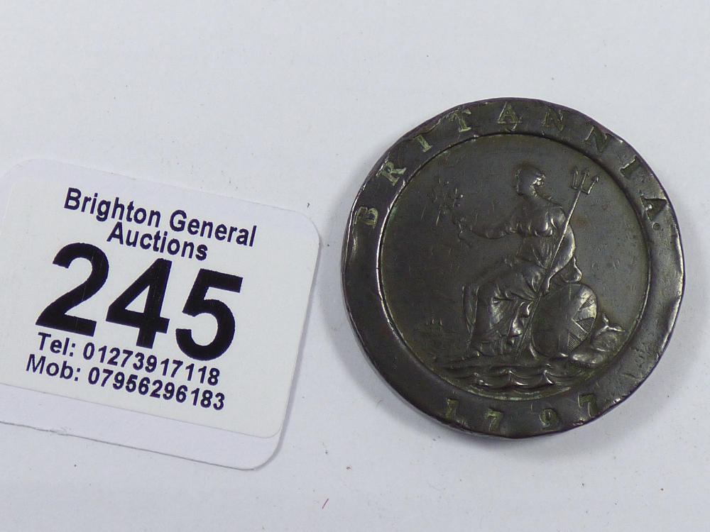 GEORGIAN 1797 TWO PENNY CARTWHEEL COIN