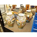 3 PAIRS OF ORIENTAL VASES