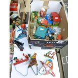 QUANTITY OF VARIOUS TIN PLATE CLOCKWORK TOYS & OTHERS
