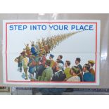 ORIGINAL WW1 POSTER ' STEP INTO YOUR PLACE' NO 104 BY DAVID ALLEN & SONS LTD. HARROW MIDDLESEX 50