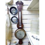 GEORGIAN BAROMETER / THERMOMETER