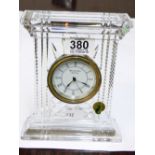 WATERFORD CRYSTAL ATRIUM CLOCK 18 CMS HIGH