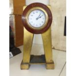 ARTS & CRAFTS STYLE BRASS MANTLE CLOCK 20 CMS HIGH