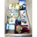 BOX OF COSTUME JEWELLERY