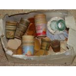 QUANTITY OF VINTAGE ICE CREAM TUBS & LIDS