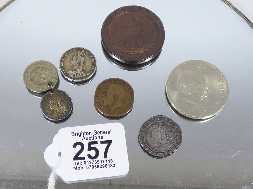 GEORGIAN 1797 TWO PENNY CARTWHEEL COIN & OTHERS