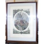 FRAMED & GLAZED PRINT "A DAY WITH THE FOX HOUNDS"