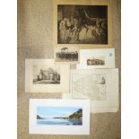 QUANTITY OF VINTAGE PRINTS & ETCHINGS