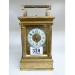 AIGUILLES REPEATER CARRIAGE CLOCK, MADE IN FRANCE, PALAIS-ROYAL, PARIS.RETAILED BY LE ROY & FILS. 57