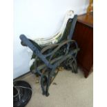 3 PAIRS OF METAL GARDEN BENCH ENDS