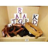 QUANTITY OF WOODEN ALPHABET/LETTERING ORNAMENTS