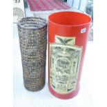 TALL WICKER BASKET & COVER