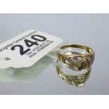 9 CT GOLD & DIAMOND RING 4.55 GRAMS WITH CERTIFICATE