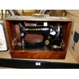 CASED SINGER SEWING MACHINE No 767619