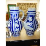 2 LARGE GERMAN EARTHENWARE JUGS