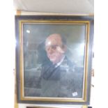 PORTRAIT IN OIL 'TO SIR KENNETH, FROM WOODY 1978' TO LOWER RIGHT