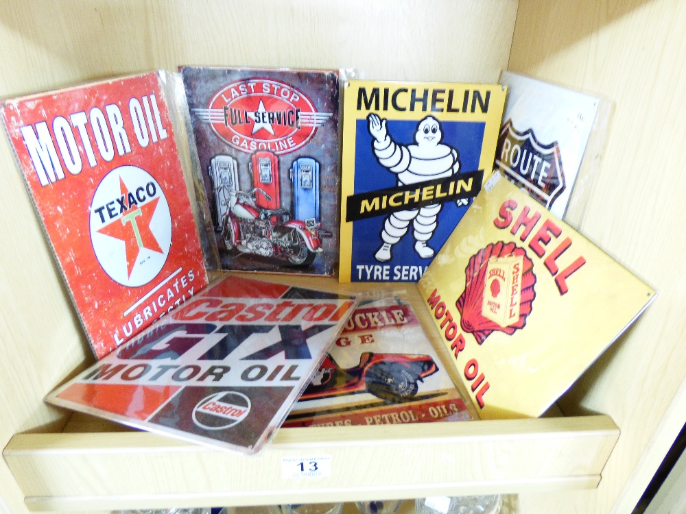 QUANTITY OF VINTAGE STYLE METAL SIGNS