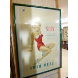 FRAMED ADVERTISING POSTER 'SLIX' APPEAL SWIM WEAR