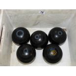 5 X LAWN BOWLING BALLS