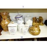 QUANTITY OF FRENCH KITCHEN STORAGE JARS + OTHERS