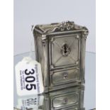 CONTINENTAL WHITE METAL MONEY BOX A/F