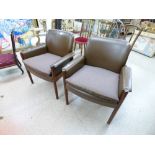 2 X RETRO ARMCHAIRS