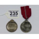 2 X GERMAN MEDALS 1 X A/F WINTERSCHLACHT IMOSTEN 1941 / 42