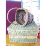 WICKER SHOPPING & LAUNDRY BASKETS