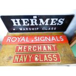 4 NAVAL CLASS TRAIN / RAILWAY REPRODUCTION SIGNS