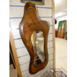 DESIGNER MIRROR IN POLISHED WOODEN FRAME