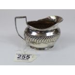 HALL MARKED SILVER CREAM JUG, SHEFFIELD 1892-93 HENRY STRATFORD, 108.85 GRAMS