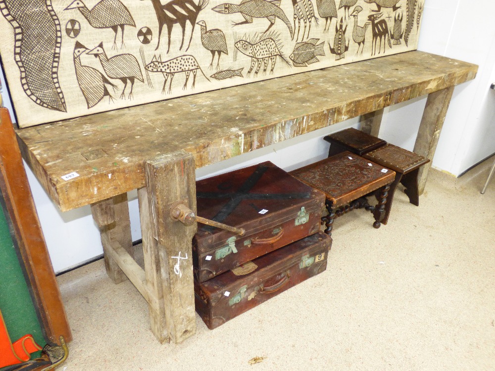 LARGE VINTAGE WORKBENCH