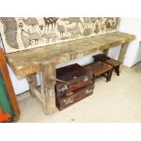 LARGE VINTAGE WORKBENCH