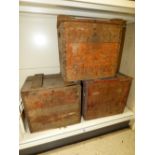 3 X WOODEN SCHWEPPES CRATES