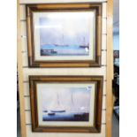 2 X FRAMED SAILING BOAT PICTURES