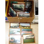 QUANTITY OF RAILWAY THEMED FRAMED PHOTOGRAPHS + OTHERS
