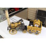 TIN PLATE MODEL OF STEPHENSON'S ROCKET 31 X 45 cm