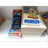 COLLECTION OF TOYS INCLUDING BOXED CORGI CARS + ELECTRON ROBOT