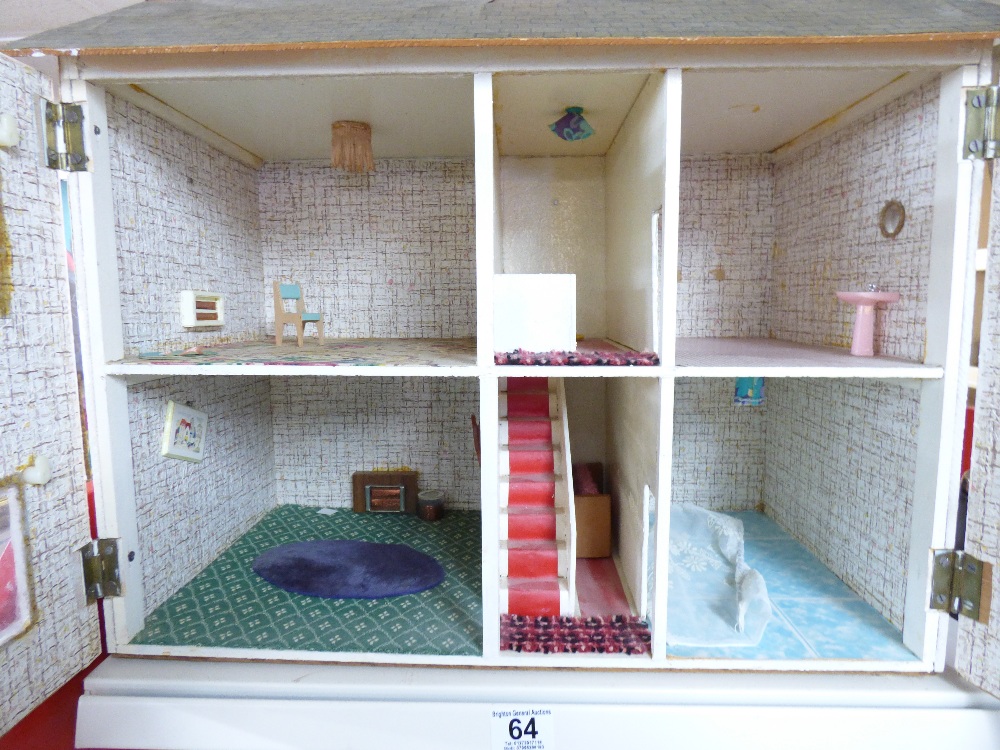 DOLLS HOUSE WITH SOME FURNITURE - Image 2 of 4