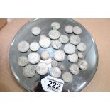 QUANTITY OF BRITISH SILVER CONTENT COINS 192grams