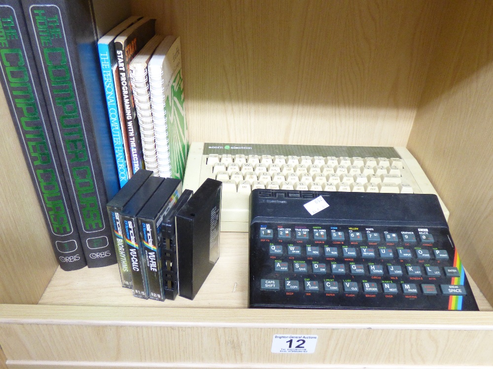 SINCLAIR ZX SPECTRUM, ACORN ELECTRON + RELATED GAMES & BOOKS