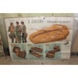 ORIGINAL WW11 AIR MINISTRY POSTER No 3980A BY HUDSON SCOTT & SON LTD. CARLISLE 'K' DINGY FITTING &