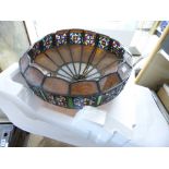 TIFFANY STYLE LARGE GLASS LIGHT SHADE DIAMETER 48 CMS