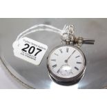 HALL MARKED SILVER POCKET WATCH
