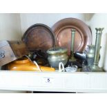 MIXED LOT INCLUDING COPPER & BRASS ITEMS