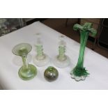 5 X PIECES OF VINTAGE GLASS