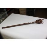 DECORATIVE PATTERNED METAL ETHNIC BATON 68 cms LONG