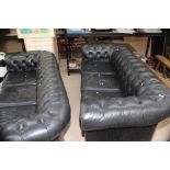 2 X 3 SEATER CHESTERFIELD SOFAS