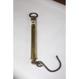 ANTIQUE SALTER BRASS SPRING BALANCE